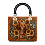 DachyCharm Prairie Doxie Lady Leather Bag