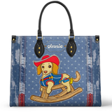 DachyCharm Rodeo Pup Personalized Leather Bag