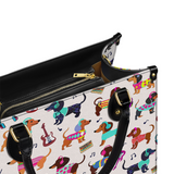 DachyCharm Dachshund Disco Leather Bag