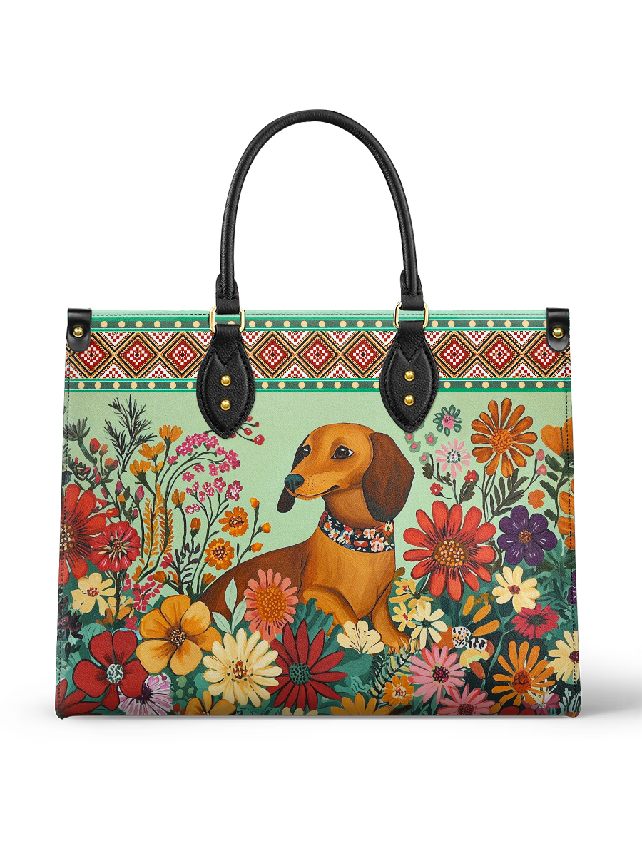 DachyCharm Wildflower Weenie Leather Bag