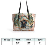 DachyCharm Tea Whiskers Leather Tote Bag