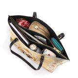 DachyCharm Golden Bloom Leather Tote Bag
