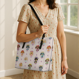 DachyCharm Blooming Wieners Leather Tote Bag