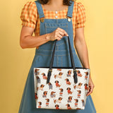 DachyCharm Cuteness Overload Leather Tote Bag