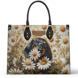 DachyCharm Daisy Bloom Personalized Leather Bag