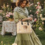 DachyCharm Golden Bloom Leather Bag