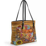 DachyCharm Patchwork Nap Leather Tote Bag