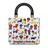 DachyCharm Doxie Holiday Lady Leather Bag