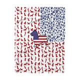 Dachycharm Patriot Paws Dachshund Fleece Blanket