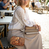 DachyCharm Carved Grace Leather Crossbody Bag