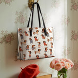 DachyCharm Cuteness Overload Leather Tote Bag