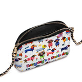 DachyCharm Doxie Holiday Leather Crossbody Bag