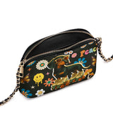 DachyCharm Groovy Doxie Vibes Leather Crossbody Bag