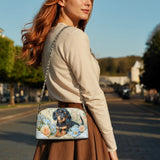 DachyCharm Blue Nest Leather Crossbody Bag