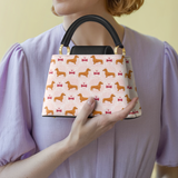 DachyCharm Pink Pupcake Leather Satchel Bag