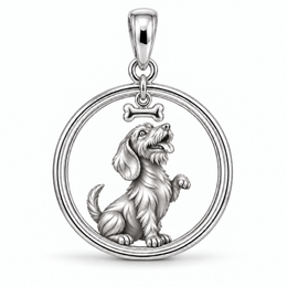 Wire Hair dachshund charm