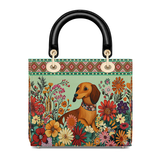 DachyCharm Wildflower Weenie Lady Leather Bag
