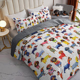 DachyCharm Dachshund Amazing Stylish Quilt 3-Piece Set