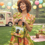 DachyCharm Sunny Picnic Pup Lady Leather Bag
