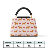 DachyCharm Pink Pupcake Leather Satchel Bag