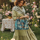DachyCharm Daisy Meadow Doxie Leather Bag