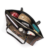 DachyCharm Rosewood Queen Personalized Leather Tote Bag