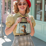 DachyCharm SAY BONJOUR Leather Satchel Bag