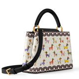 DachyCharm Doxie Parade Leather Satchel Bag