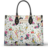 DachyCharm Floral Parade Personalized Leather Bag