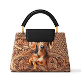 DachyCharm CARVED GRACE Leather Satchel Bag