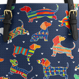 DachyCharm Doxie Fiesta Leather Tote Bag