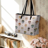 DachyCharm Blooming Wieners Leather Tote Bag
