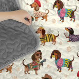 DachyCharm Dachshund Troupe Quilt 3-Piece Set