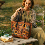 DachyCharm Prairie Doxie Leather Tote Bag