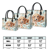 DachyCharm Peach Bloom Personalized Leather Bag