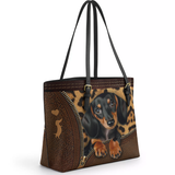 DachyCharm Sassy Doxie Leather Tote Bag