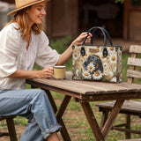 DachyCharm Daisy Bloom Personalized Leather Bag