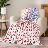 Dachycharm Patriot Paws Dachshund Fleece Blanket