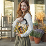 DachyCharm SUNBEAM PUP PERSONALIZED Lady Leather Bag