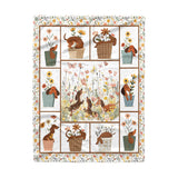 Dachycharm Flowers Dachshunds Fleece Blanket