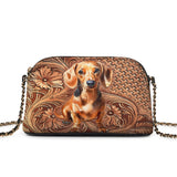 DachyCharm Carved Grace Leather Crossbody Bag