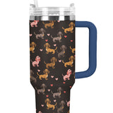DachyCharm Little Hearts Doxies Tumbler