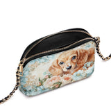 DachyCharm Peach Bloom Leather Crossbody Bag