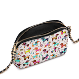 DachyCharm Dachshund Disco Leather Crossbody Bag