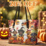 DachyCharm Haunted Tails Leather Tote Bag