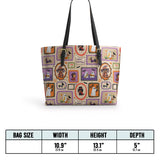 DachyCharm Spooky Pup Parade Leather Tote Bag