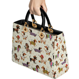 DachyCharm Dachshund Troupe Lady Leather Bag
