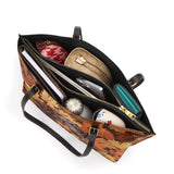 DachyCharm Autumn Pup Whisper Leather Tote Bag