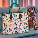 DachyCharm Dachshund Disco Leather Bag