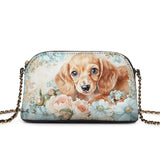DachyCharm Peach Bloom Leather Crossbody Bag